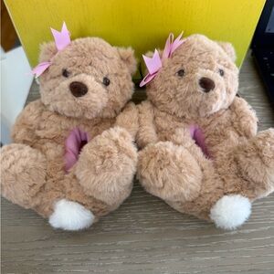 Teddy Bear Plush Slippers